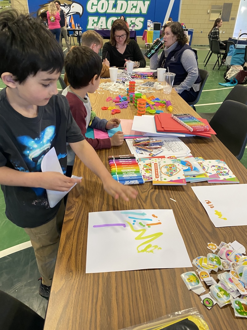Children's activities at the Washington County Community College Fair
